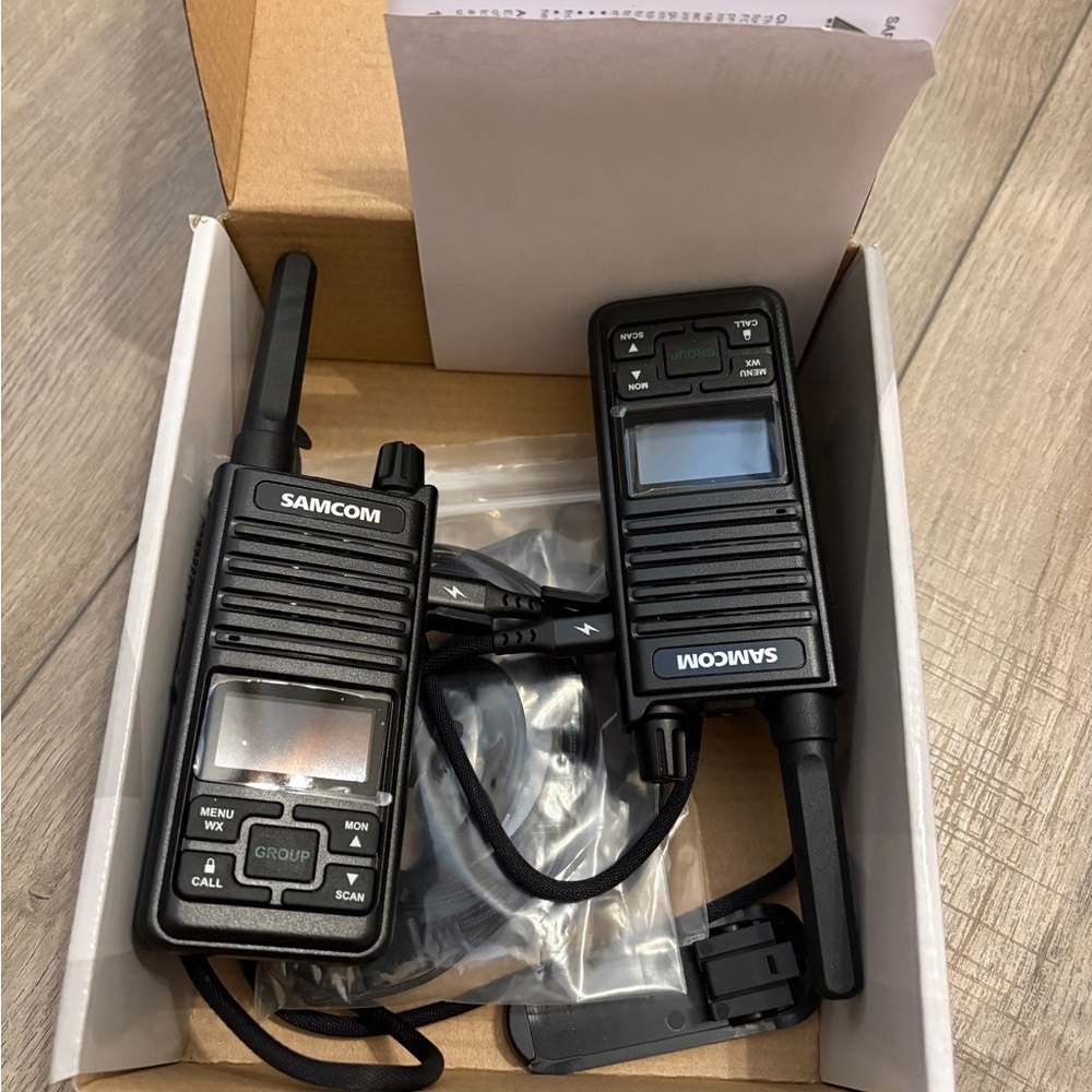 Samcom Black Two-Way Portable Radios - Pack of 2